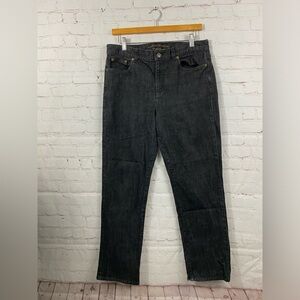 Lauren Jean Co Womens Size 10 Black High Rise Classic Straight Leg Denim Jeans